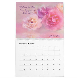 Floral Love Quotes 2023 Calendar