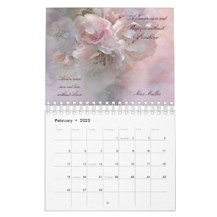 Floral Love Quotes 2023 Calendar
