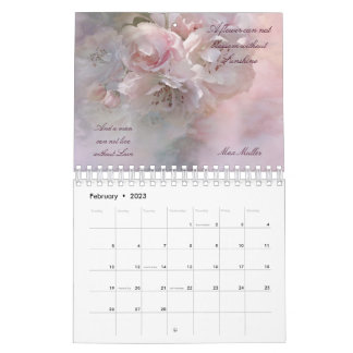Floral Love Quotes 2023 Calendar