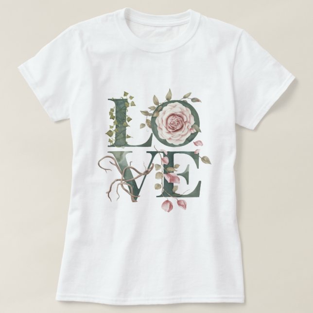 Floral Love T-Shirt (Design Front)