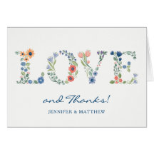 Floral LOVE Thank You Note