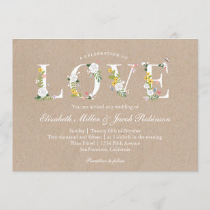 Floral Love Wedding Invite