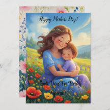 Floral Lovely And Sweet Mothers Day Card