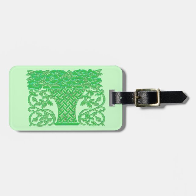 Floral Luggage Tag (Front Horizontal)