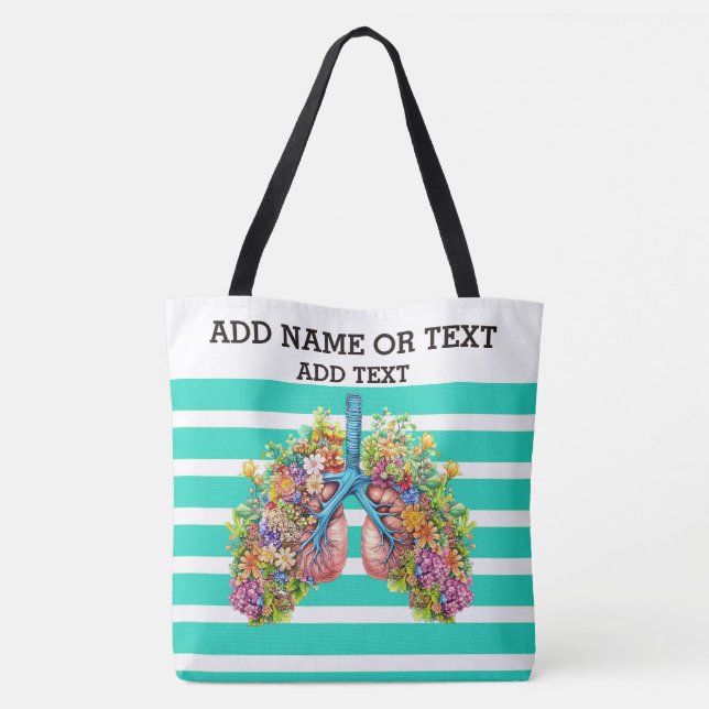 Floral Lungs - See Back Tote Bag (Back)