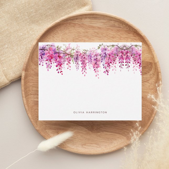 Floral Lush Foliage Wisteria Watercolor Card (Creator Uploaded)