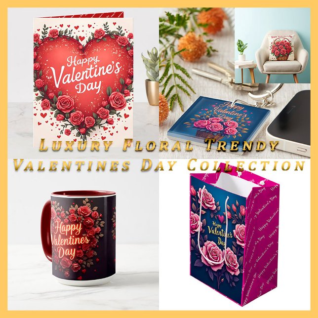 Floral Luxury Beautiful Love Modern Collection Holiday Card (Creator Uploaded)