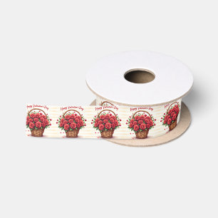 Floral Luxury Beautiful Love Trendy Collection Satin Ribbon