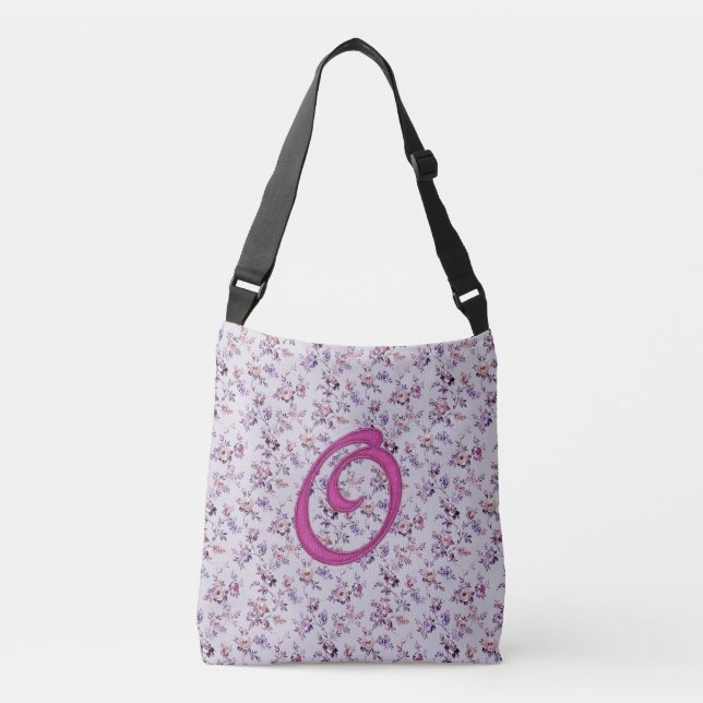 Floral Luxury Monogram O Crossbody Bag (Front)