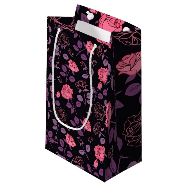Floral Luxury Small Gift Bag (Front Angled)