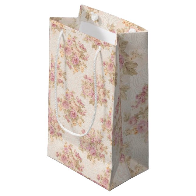 Floral Luxury Small Gift Bag (Front Angled)