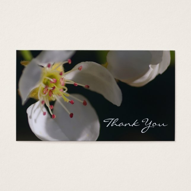 Floral macro thank you card (Front)