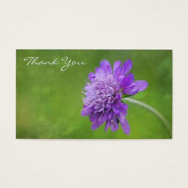 Floral macro thank you card (Front)