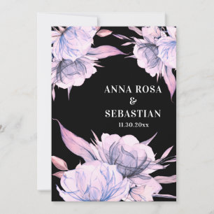 *~* Floral Magenta  Bouquet RSVP AR15 Wedding Invitation