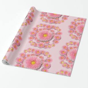 Floral Magic Pink Daisy Wrapping Paper