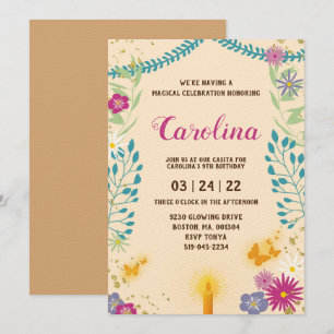 Floral Magical Birthday invitation