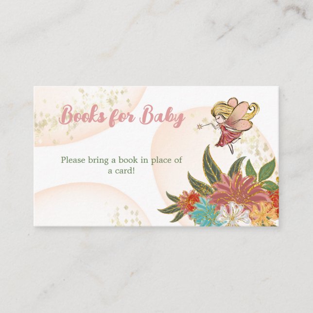 Floral Magical Fairy Woodland Books for Baby Game Enclosure Card (Front)