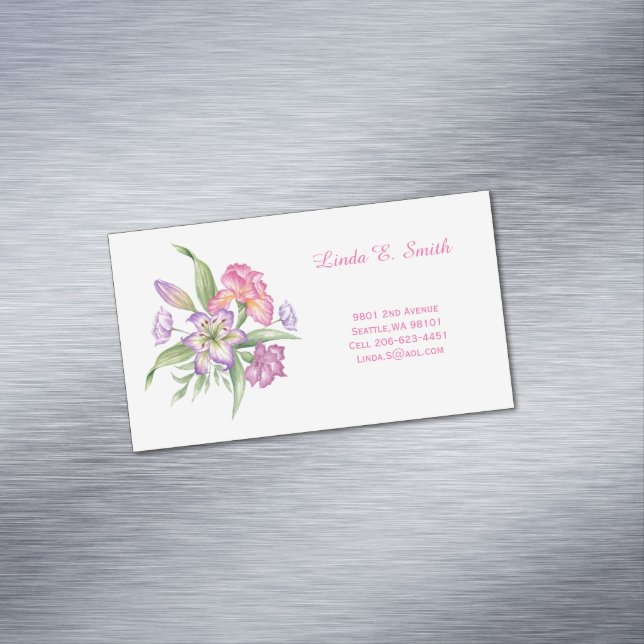 Floral Magnetic Calling Card (In Situ)
