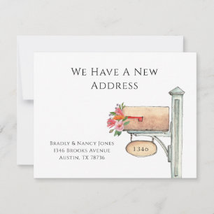 Floral Mailbox We have moved flat  Card