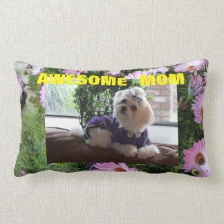 Floral Maltese Gifts Lumbar Cushion