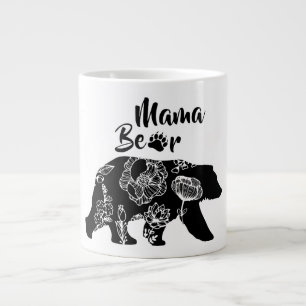 Floral Mama Bear Large Coffee Mug