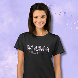 Floral Mama New Mum Text Woman's T-Shirt