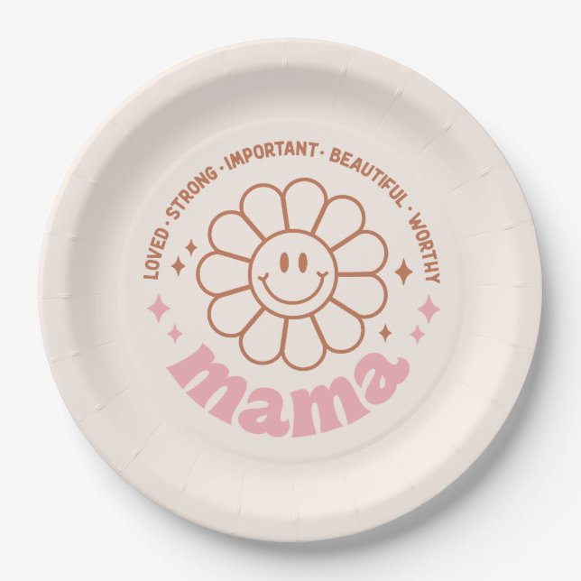Floral Mama Paper Plate (Front)