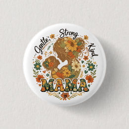 Floral Mama Retro Aesthetic - Vintage M 3 Cm Round Badge