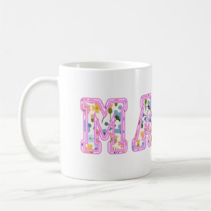 Floral Mama Retro Mom Boho Mother  Coffee Mug