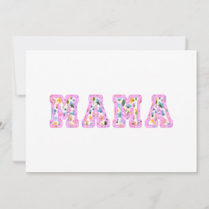 Floral Mama Retro Mom Boho Mother  Invitation