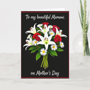 Floral Mamaw Mothers Day Card