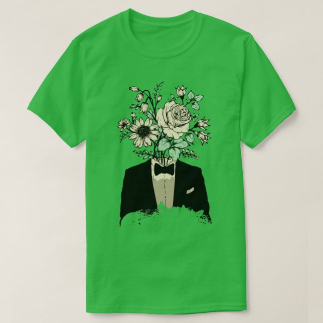 Floral man suit T-Shirt (Design Front)