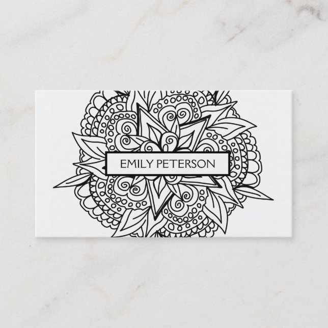 Floral Mandala Business Card (Front)