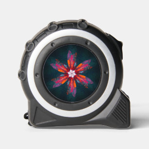 Floral Mandala Flowers Orange Red Blue Abstract 1
