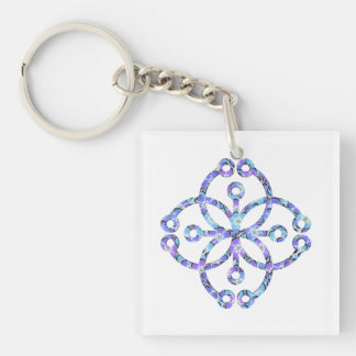 Floral Mandala Key Ring