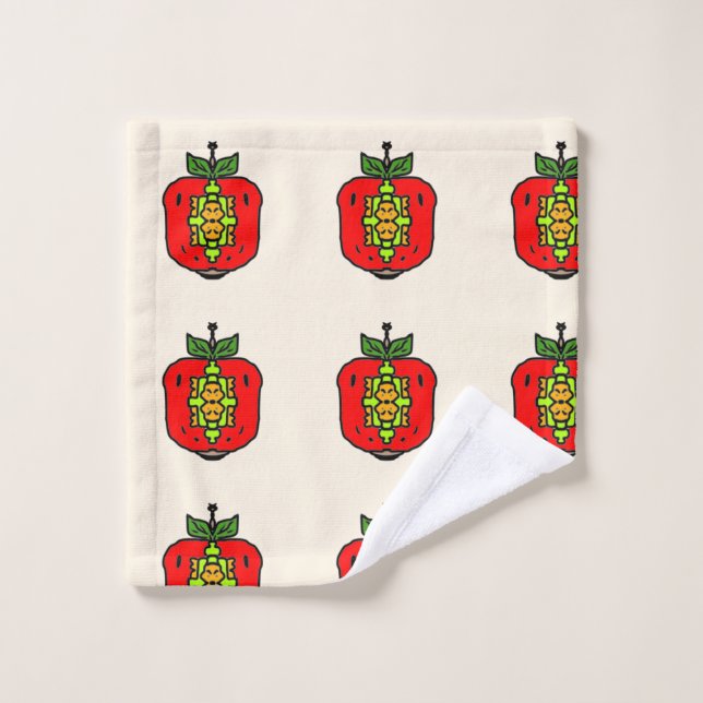 Floral Mandala Motif Bath Towel Set (Wash Cloth)