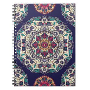 Floral Mandala: Ornamental Vintage Seamless Notebook