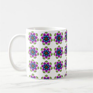 Floral Mandala Pattern Coffee Mug