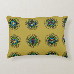 Floral Mandala Pattern Decorative Cushion
