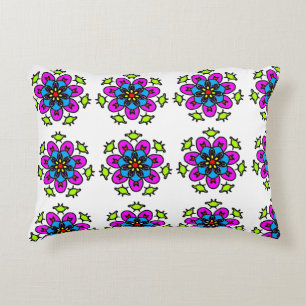 Floral Mandala Pattern Decorative Cushion