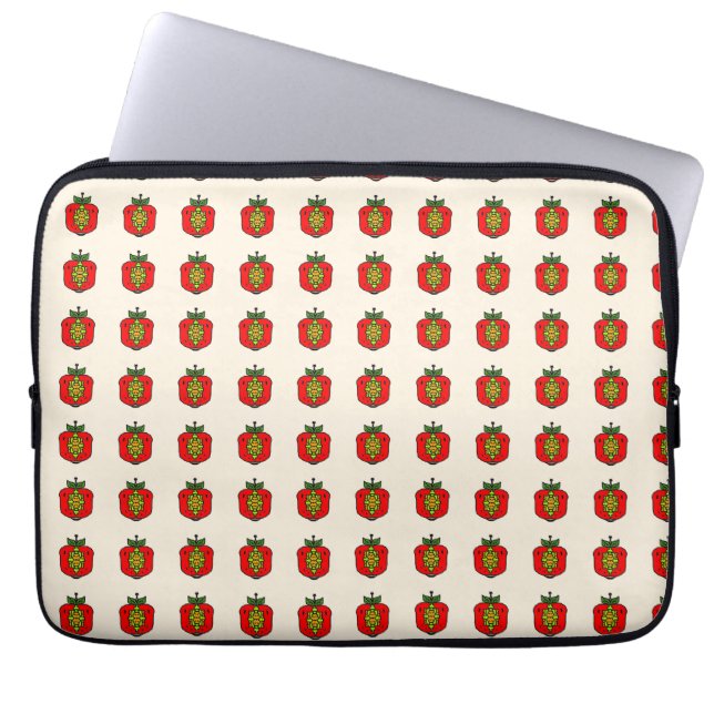 Floral Mandala Pattern Laptop Sleeve (Front)
