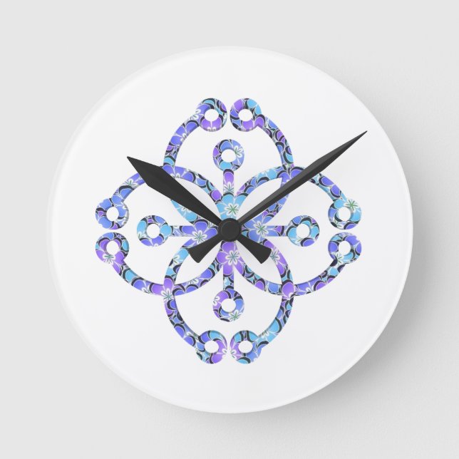 Floral Mandala Round Clock (Front)