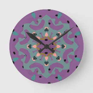 Floral Mandala Round Clock