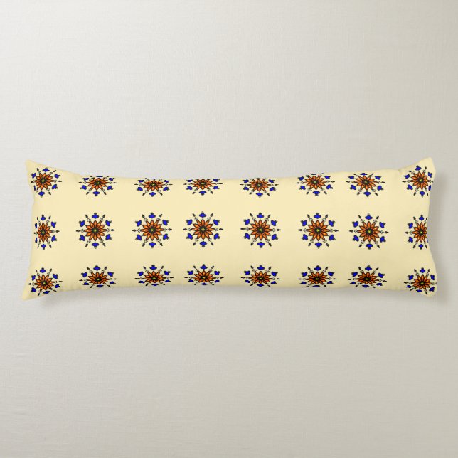 Floral Mandala Seamless Body Cushion (Front)