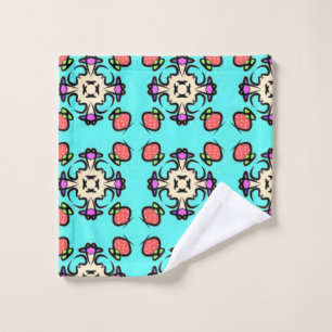 Floral Mandala Seamless Pattern Bath Towel Set