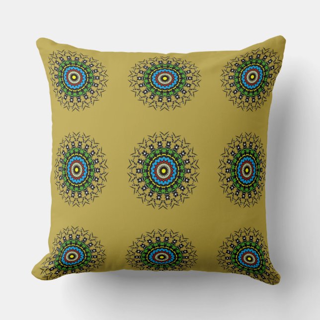 Floral Mandala Seamless Pattern Vintage Chic Cushion (Front)
