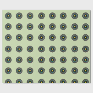 Floral Mandala Seamless Pattern Wrapping Paper