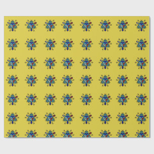 Floral Mandala Seamless Pattern Wrapping Paper
