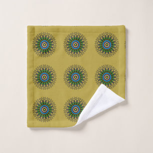 Floral Mandala Seamless Pattern Zen Retreat Bath Towel Set