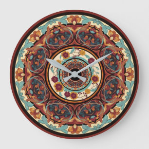 Floral Mandala Wall Clock